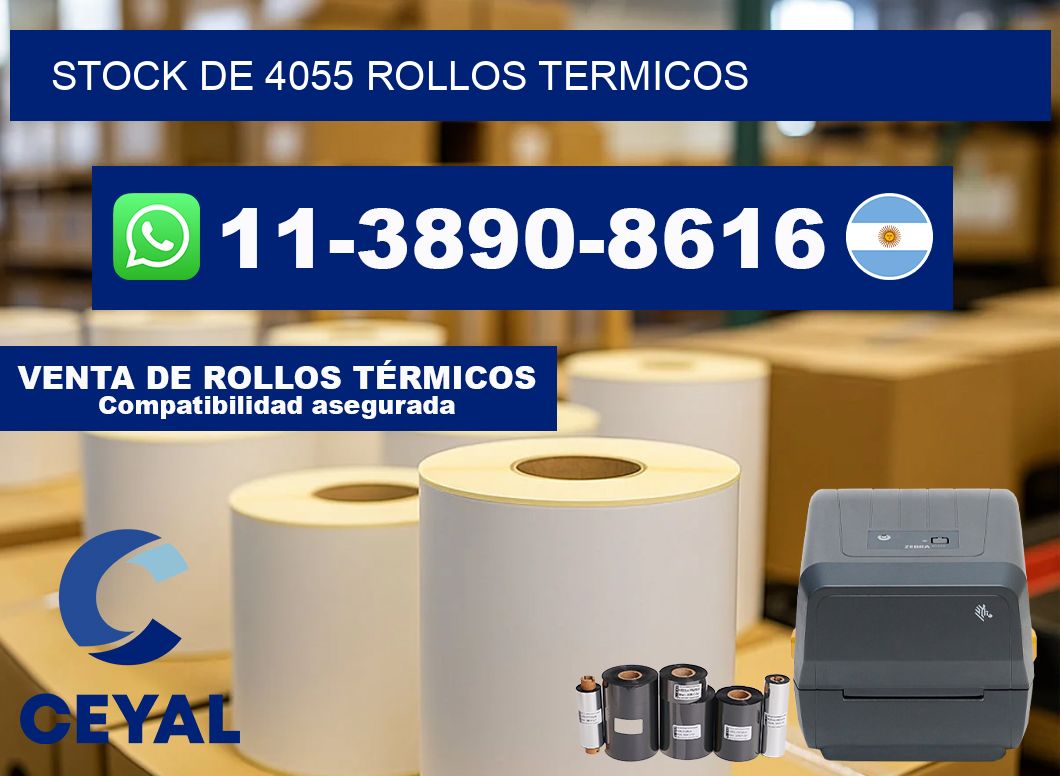 STOCK DE 4055 ROLLOS TERMICOS