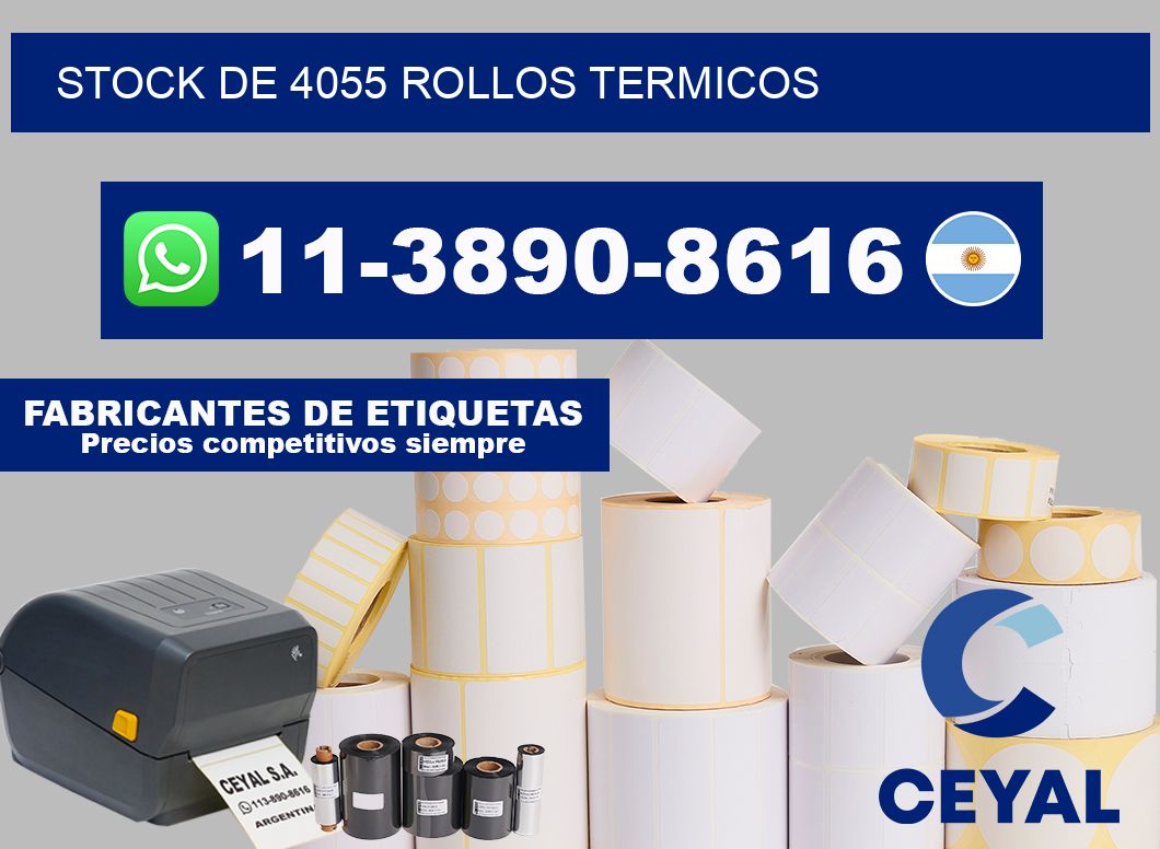 STOCK DE 4055 ROLLOS TERMICOS