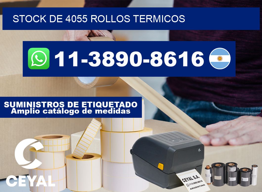 STOCK DE 4055 ROLLOS TERMICOS