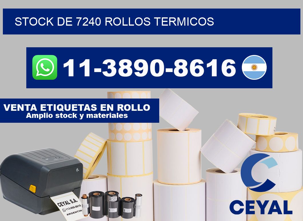 STOCK DE 7240 ROLLOS TERMICOS