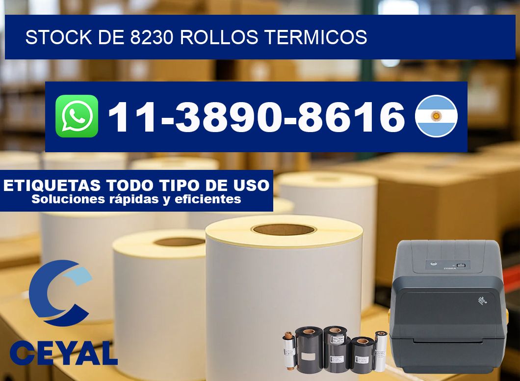 STOCK DE 8230 ROLLOS TERMICOS