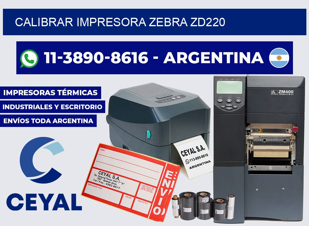 calibrar impresora Zebra zd220