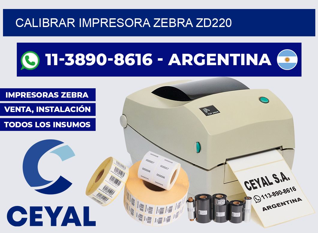 calibrar impresora Zebra zd220