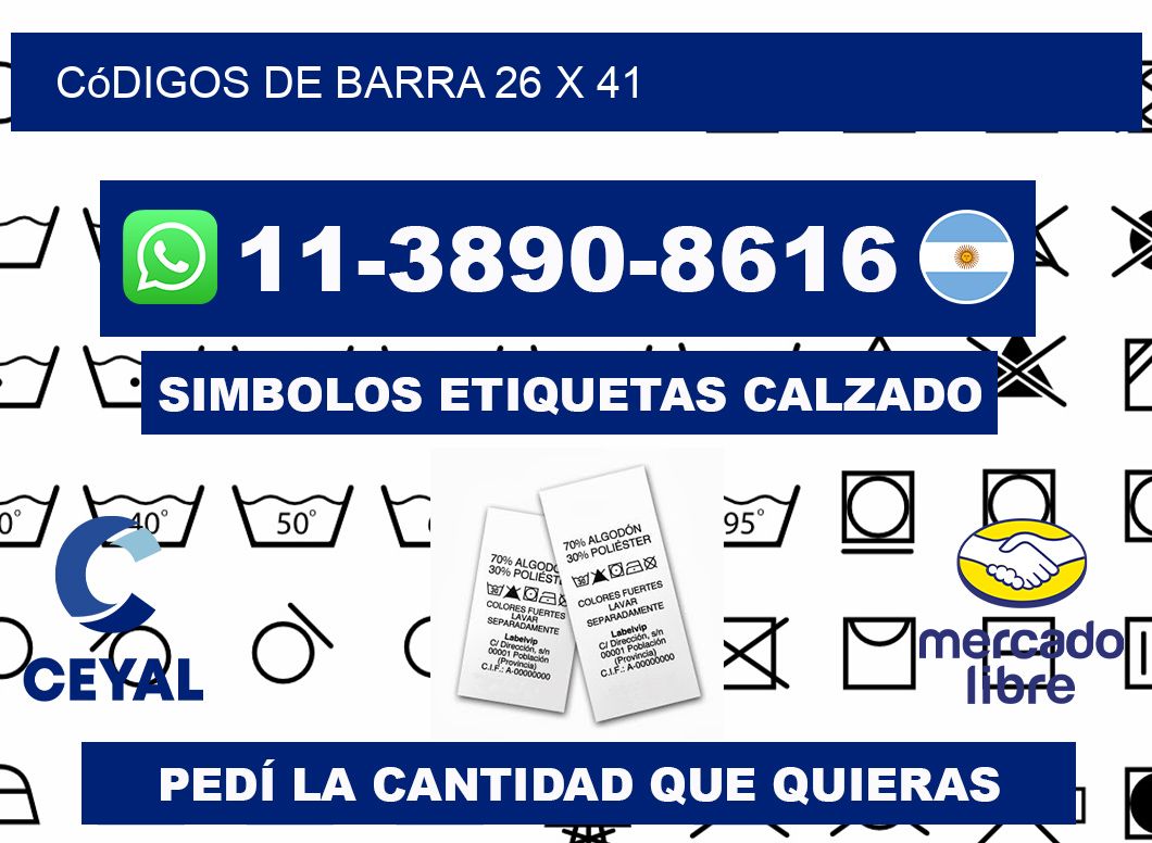 códigos de barra 26 x 41