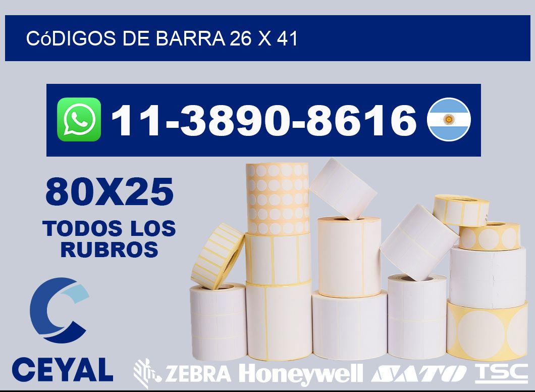 códigos de barra 26 x 41