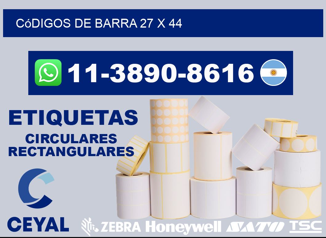 códigos de barra 27 x 44