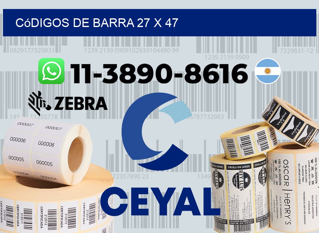 códigos de barra 27 x 47