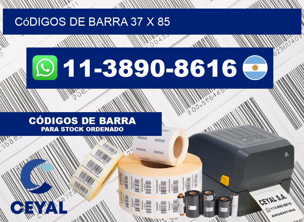 códigos de barra 37 x 85
