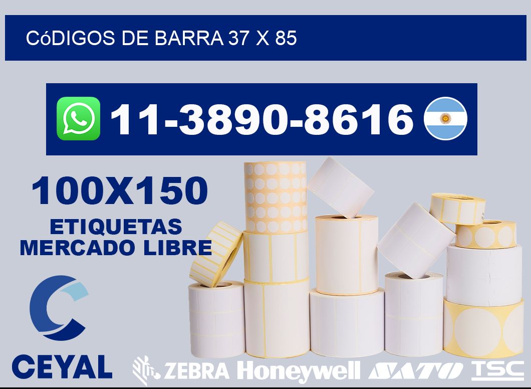 códigos de barra 37 x 85