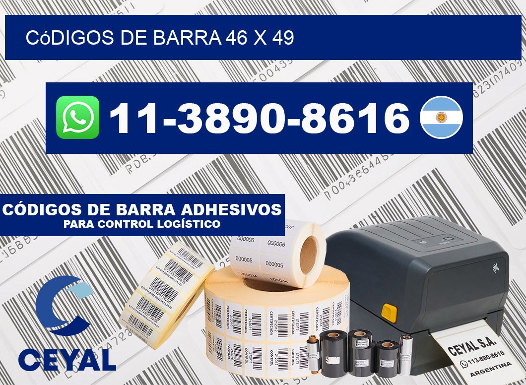 códigos de barra 46 x 49