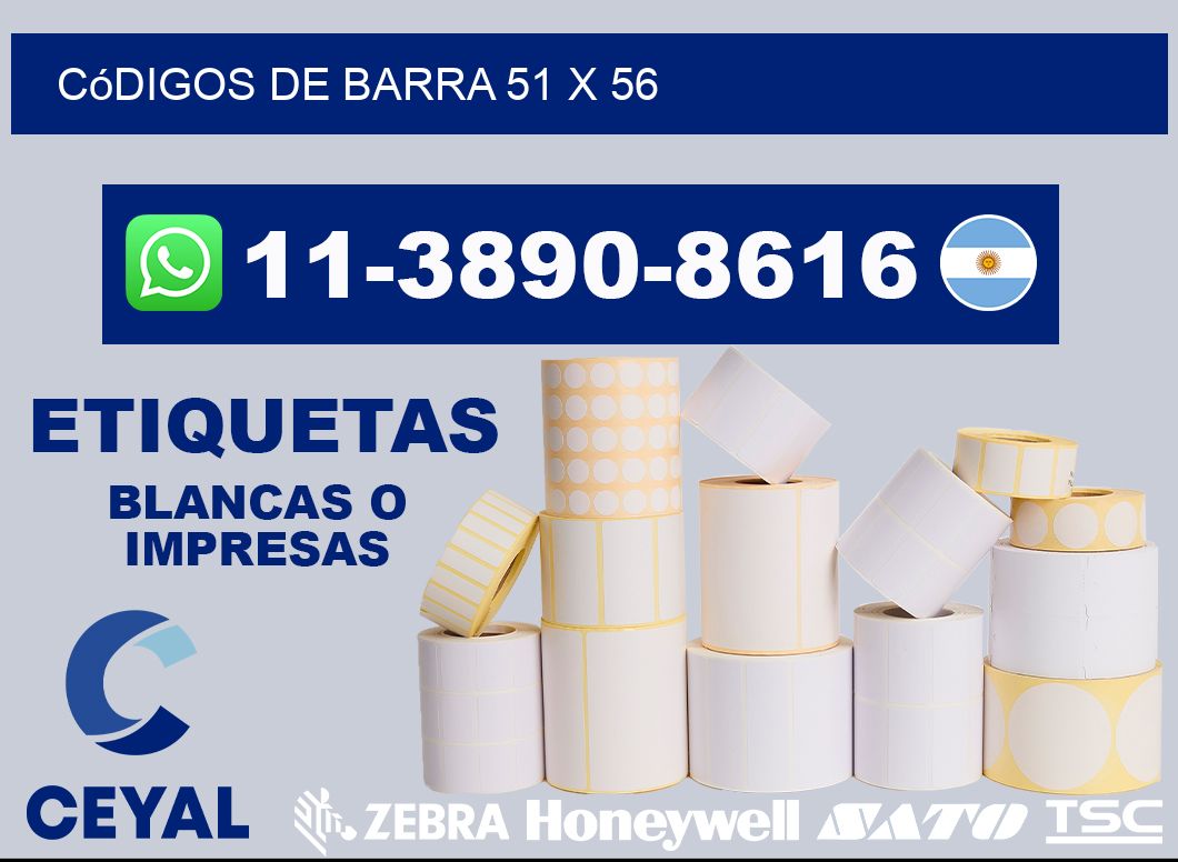 códigos de barra 51 x 56