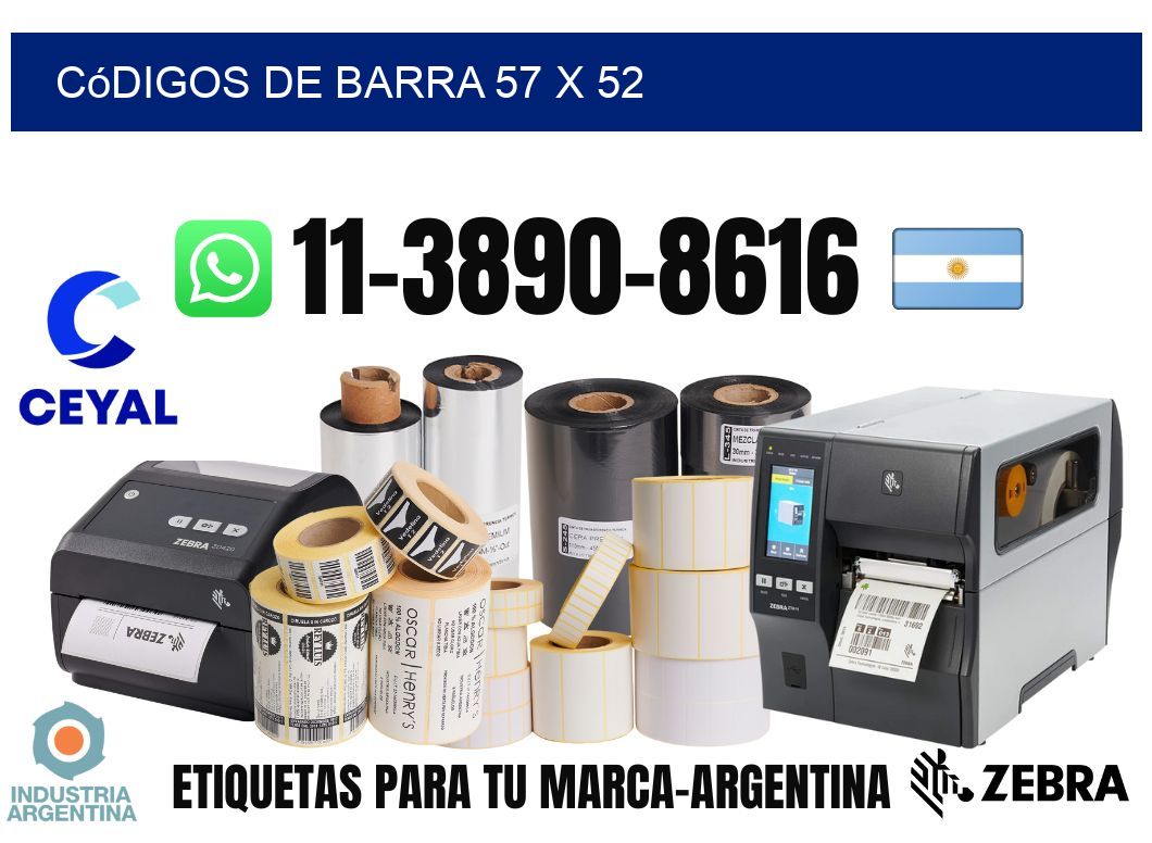 códigos de barra 57 x 52