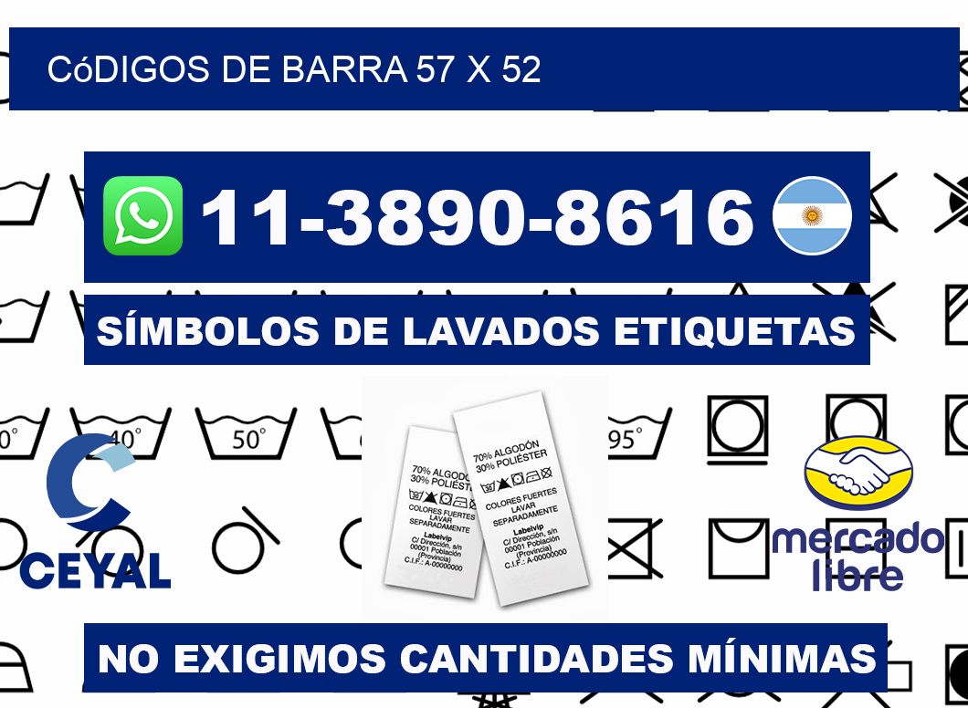 códigos de barra 57 x 52