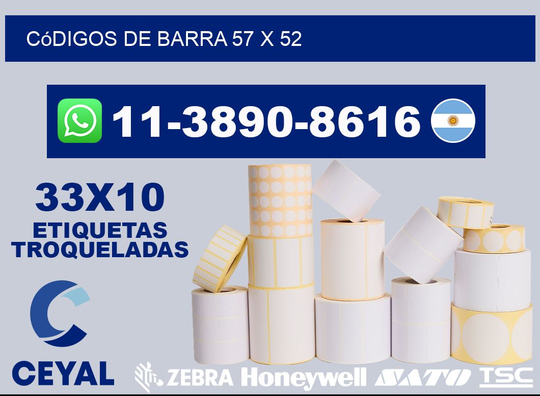 códigos de barra 57 x 52