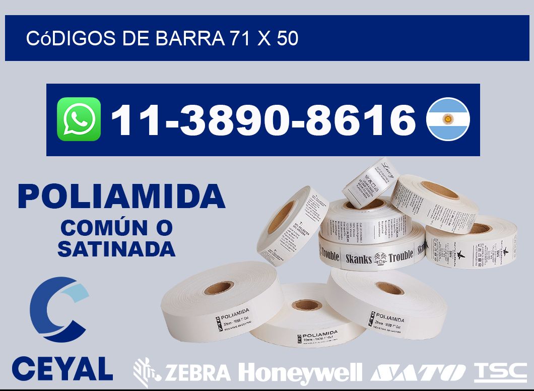 códigos de barra 71 x 50