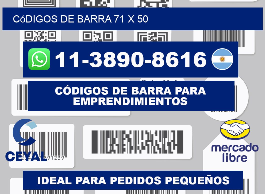 códigos de barra 71 x 50
