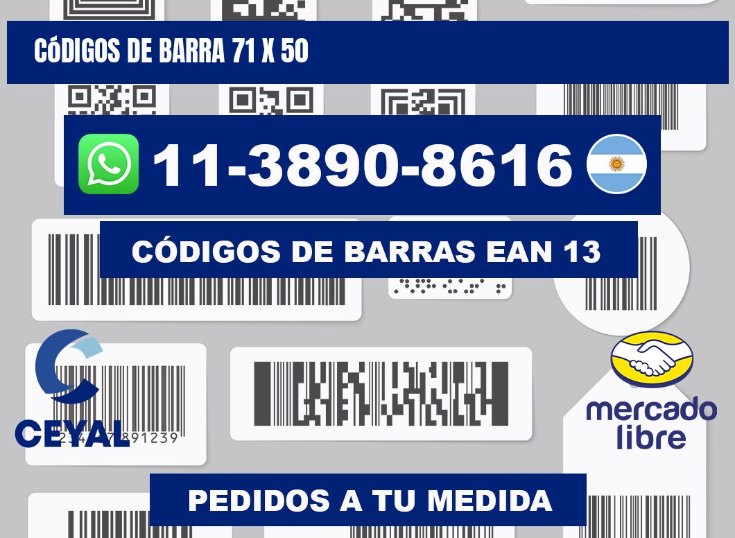 códigos de barra 71 x 50