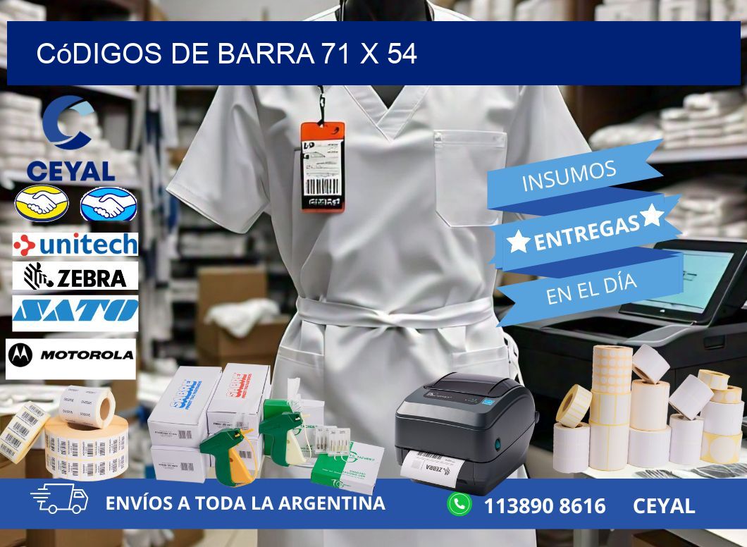 códigos de barra 71 x 54