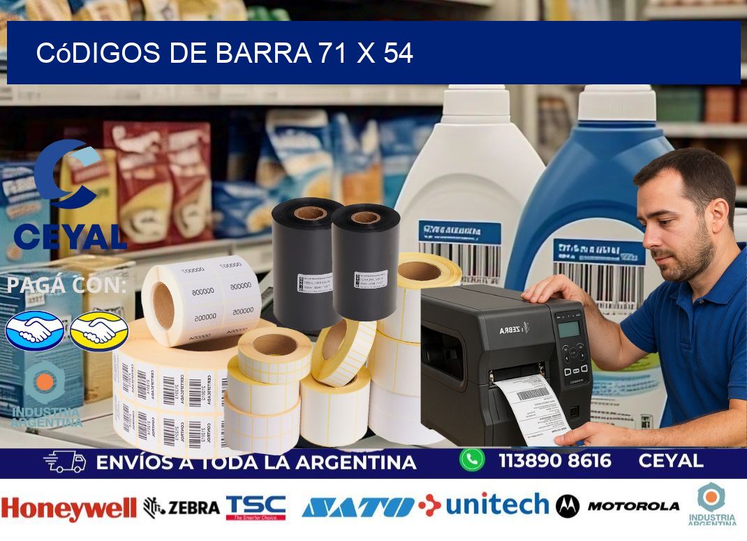 códigos de barra 71 x 54