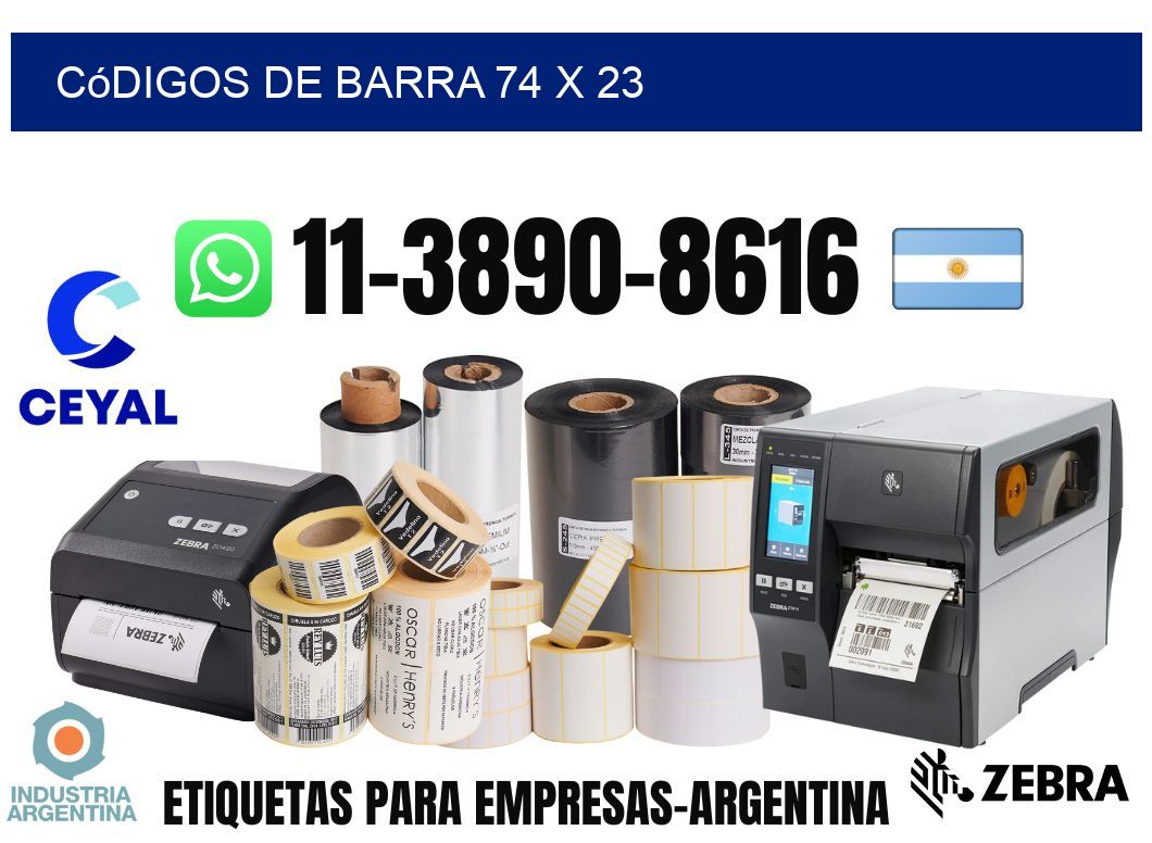 códigos de barra 74 x 23