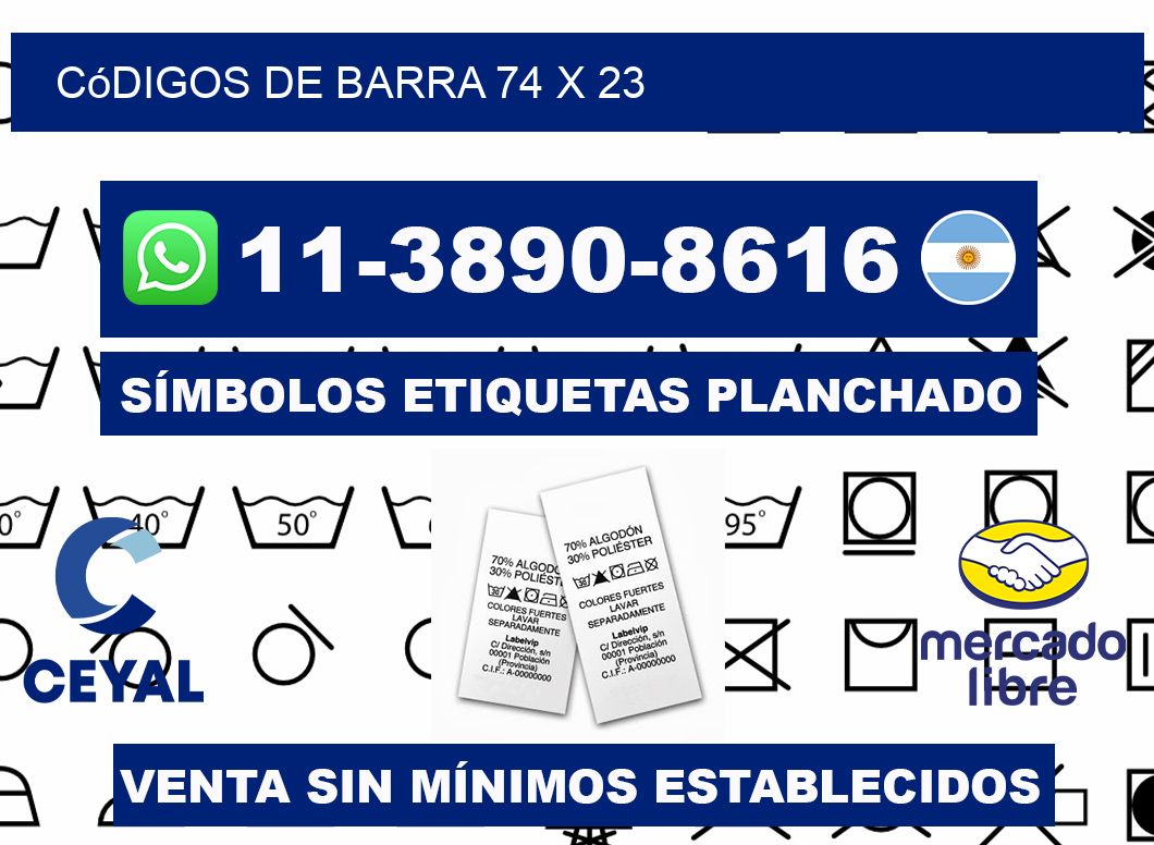 códigos de barra 74 x 23