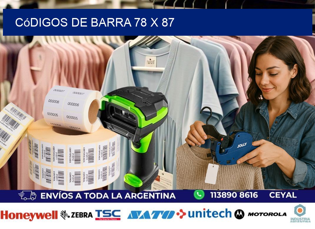 códigos de barra 78 x 87