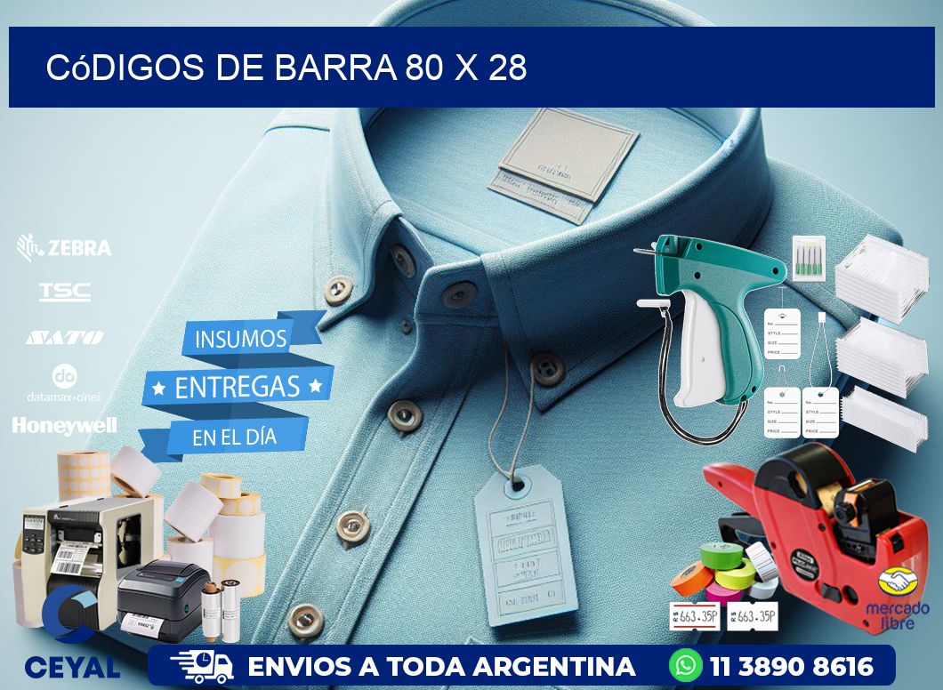 códigos de barra 80 x 28