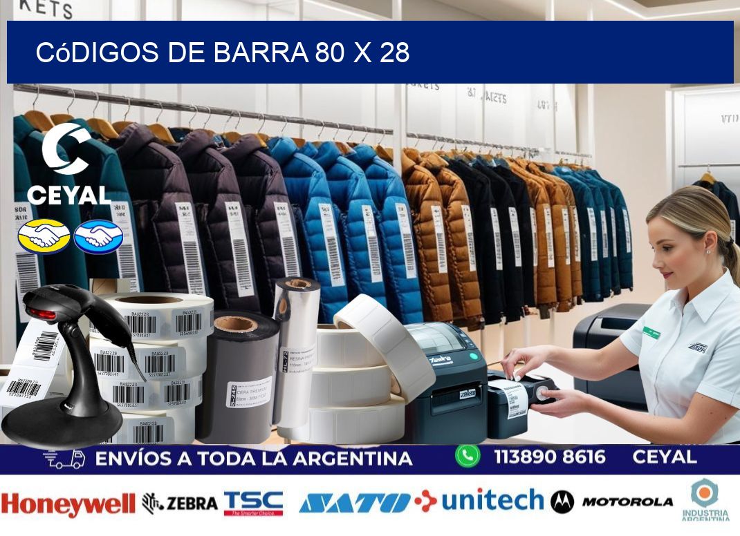 códigos de barra 80 x 28