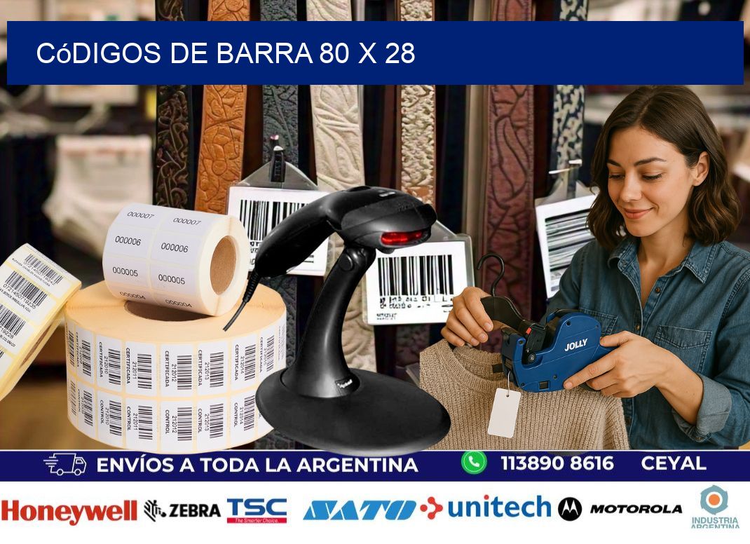 códigos de barra 80 x 28