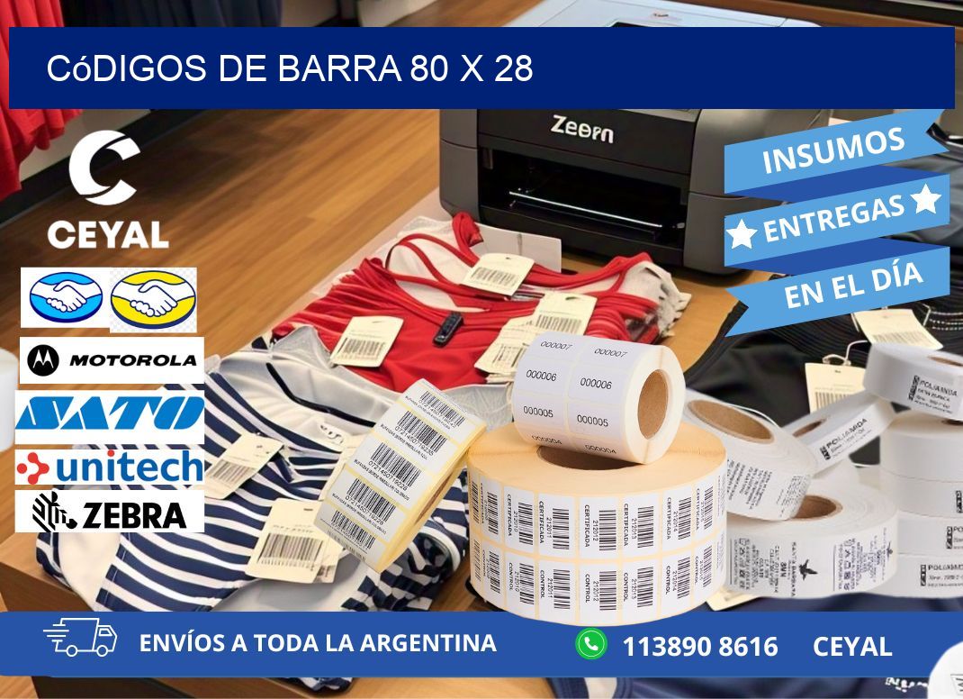 códigos de barra 80 x 28
