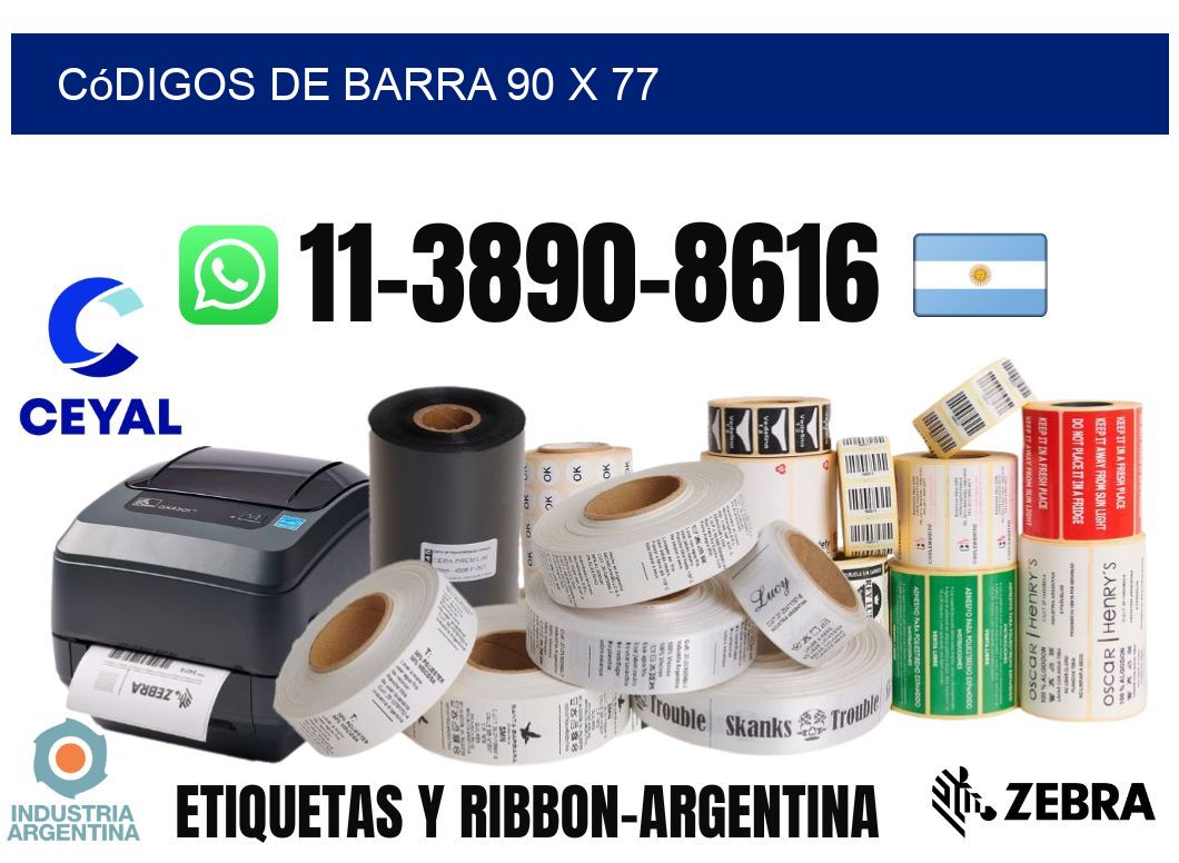 códigos de barra 90 x 77