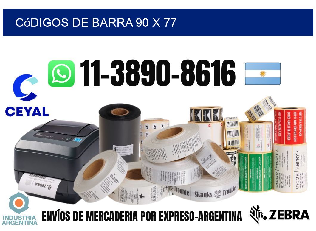códigos de barra 90 x 77