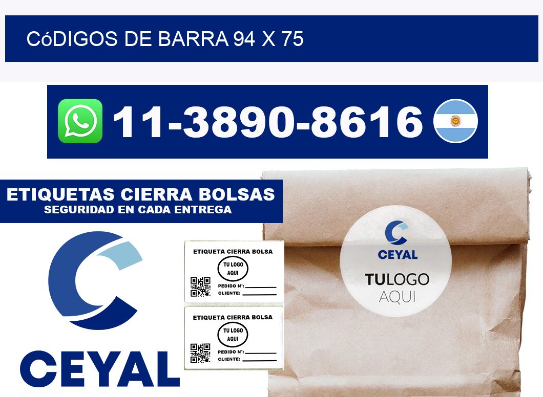 códigos de barra 94 x 75