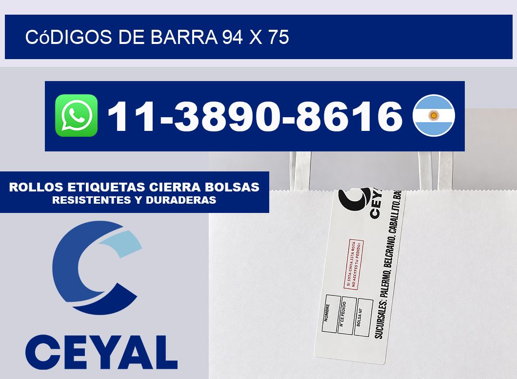 códigos de barra 94 x 75