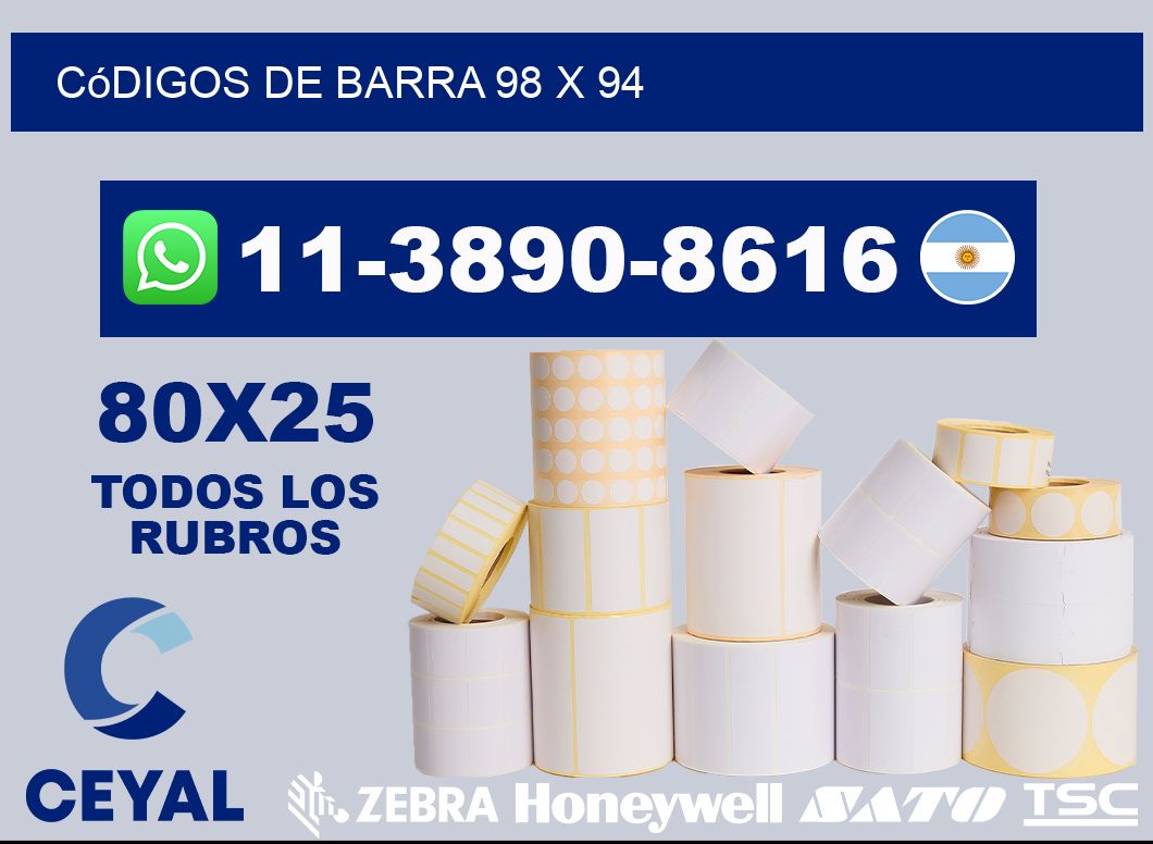 códigos de barra 98 x 94