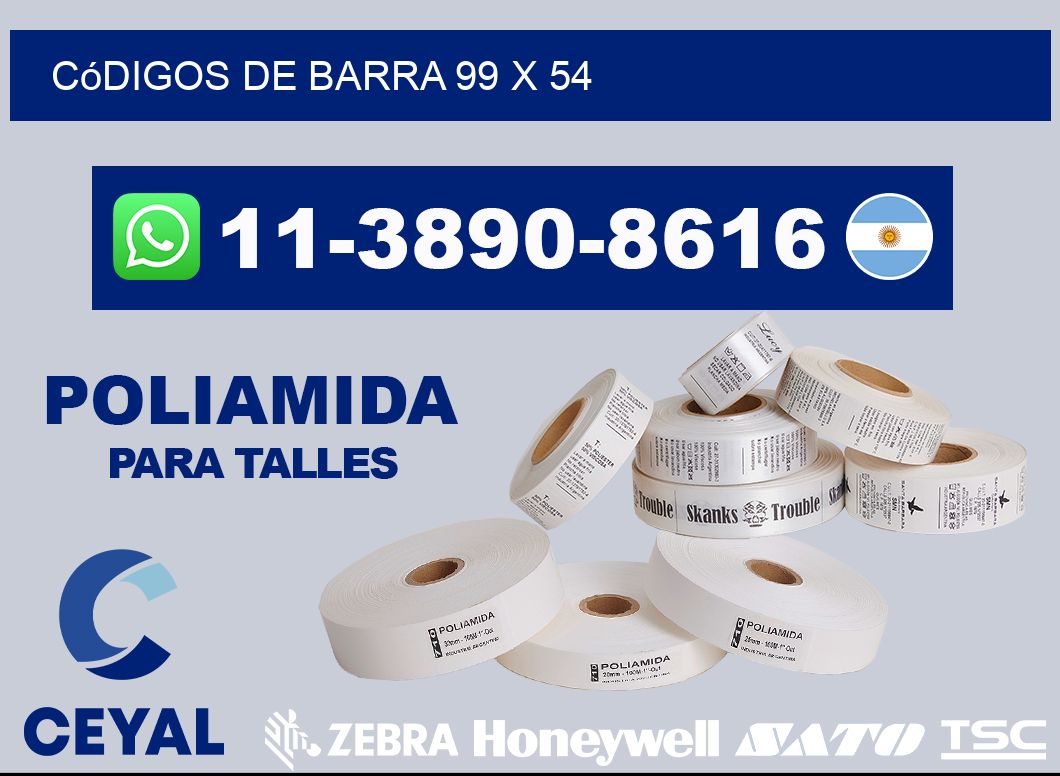 códigos de barra 99 x 54