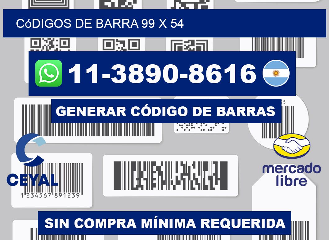 códigos de barra 99 x 54