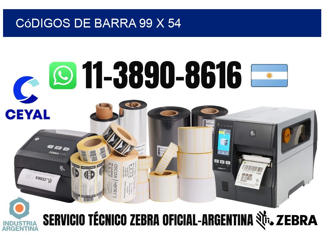 códigos de barra 99 x 54