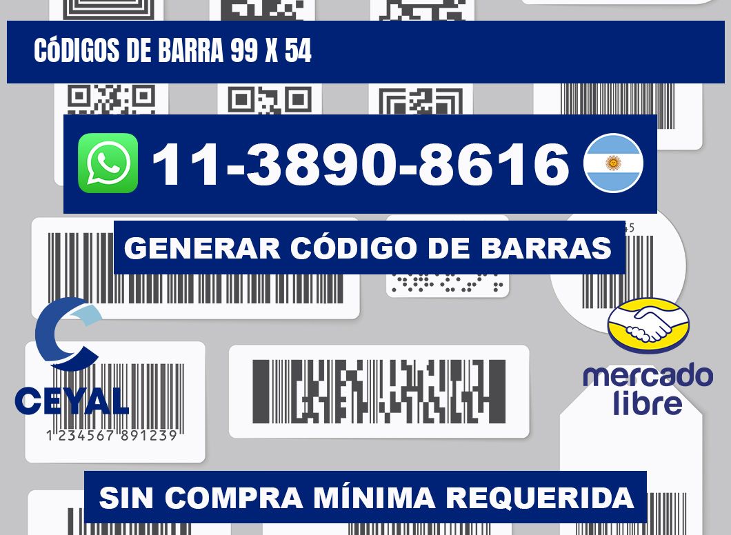 códigos de barra 99 x 54