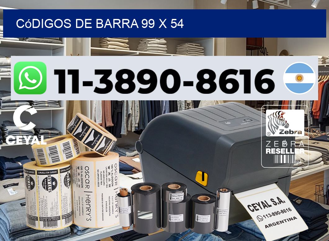 códigos de barra 99 x 54
