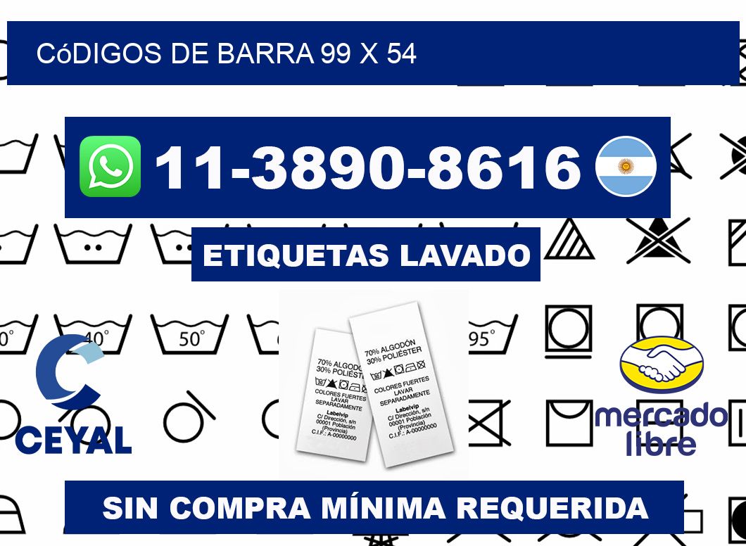códigos de barra 99 x 54