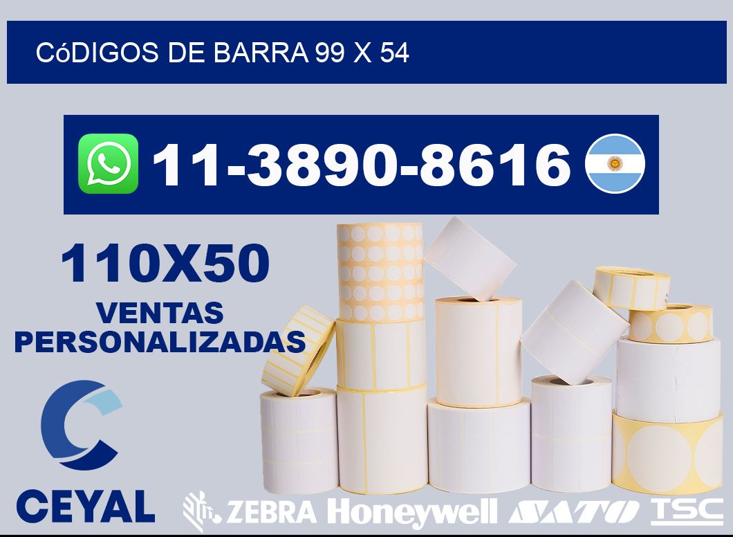 códigos de barra 99 x 54