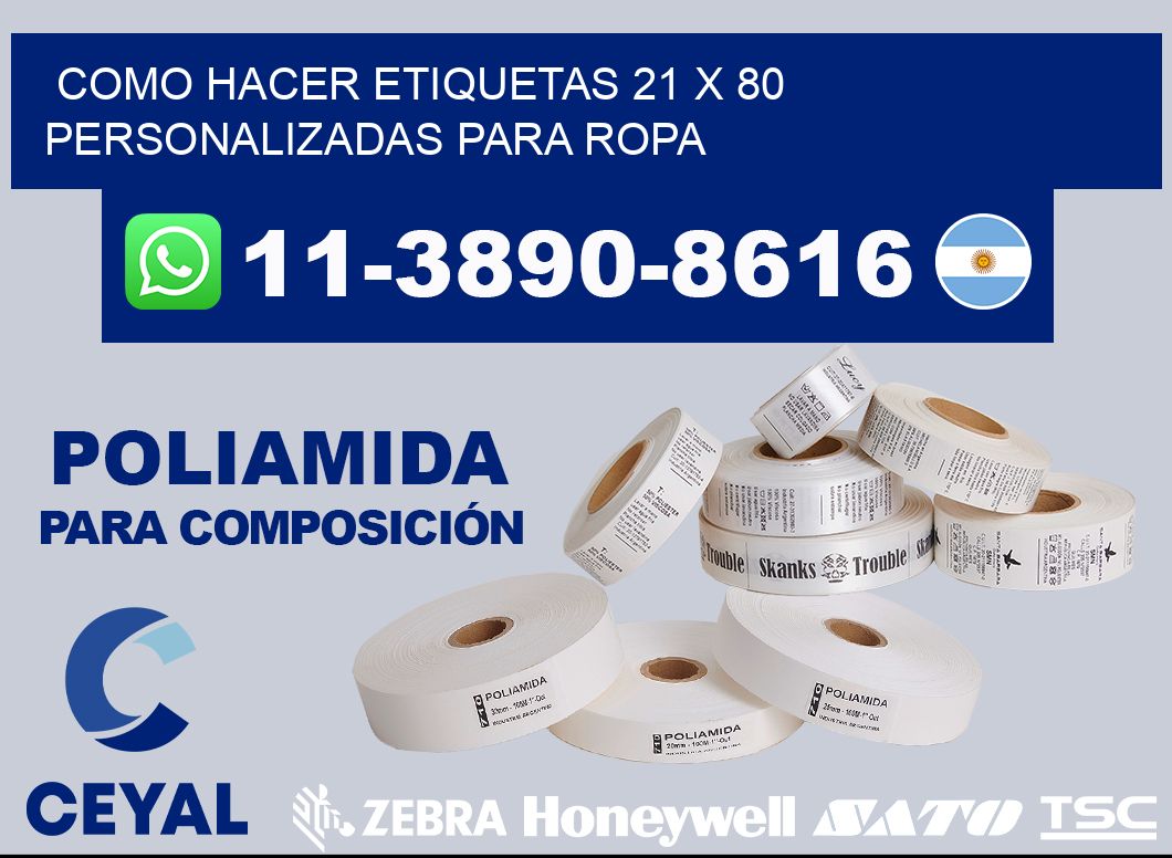 como hacer etiquetas 21 x 80 personalizadas para ropa
