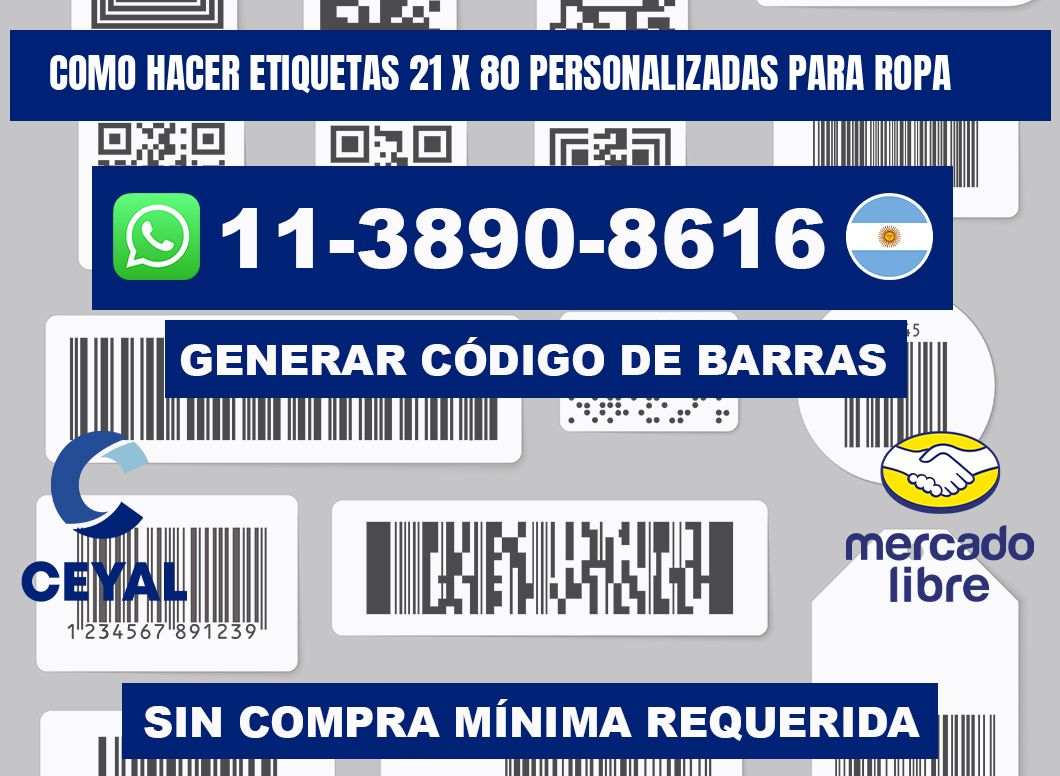 como hacer etiquetas 21 x 80 personalizadas para ropa