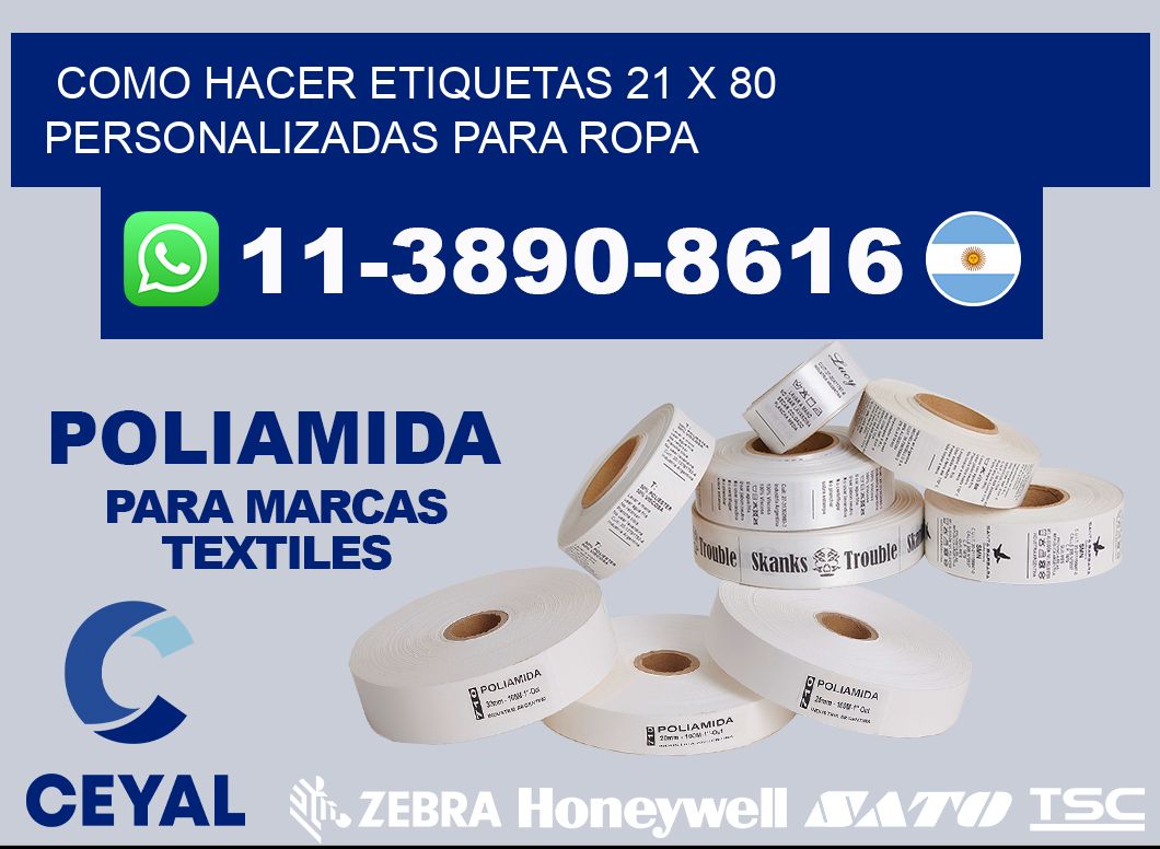 como hacer etiquetas 21 x 80 personalizadas para ropa