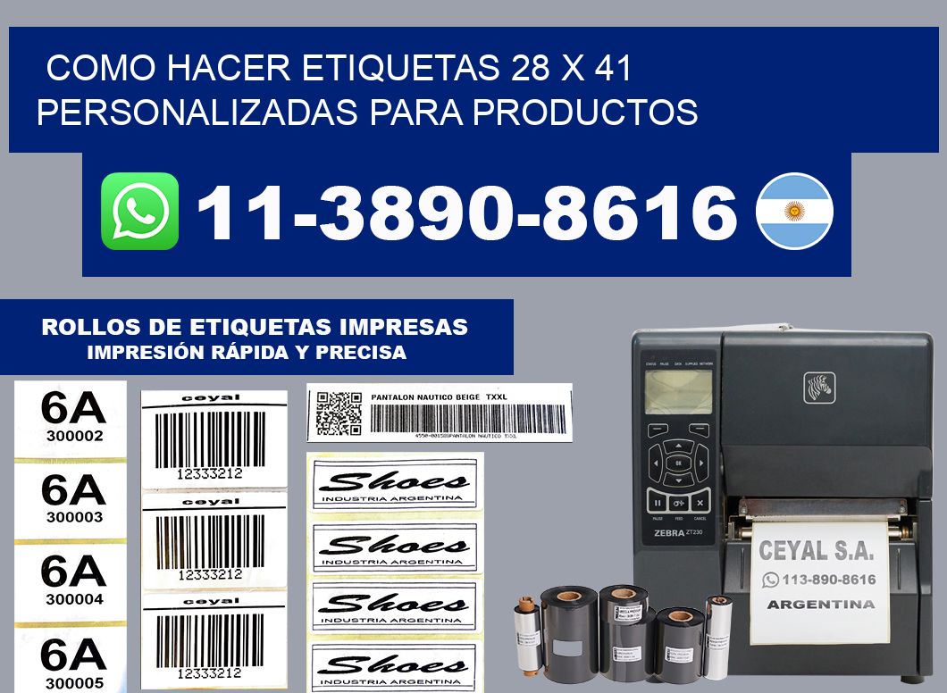 como hacer etiquetas 28 x 41 personalizadas para productos