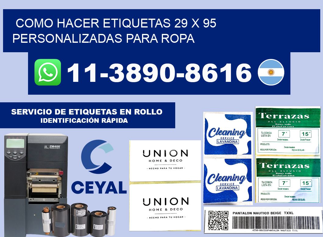 como hacer etiquetas 29 x 95 personalizadas para ropa