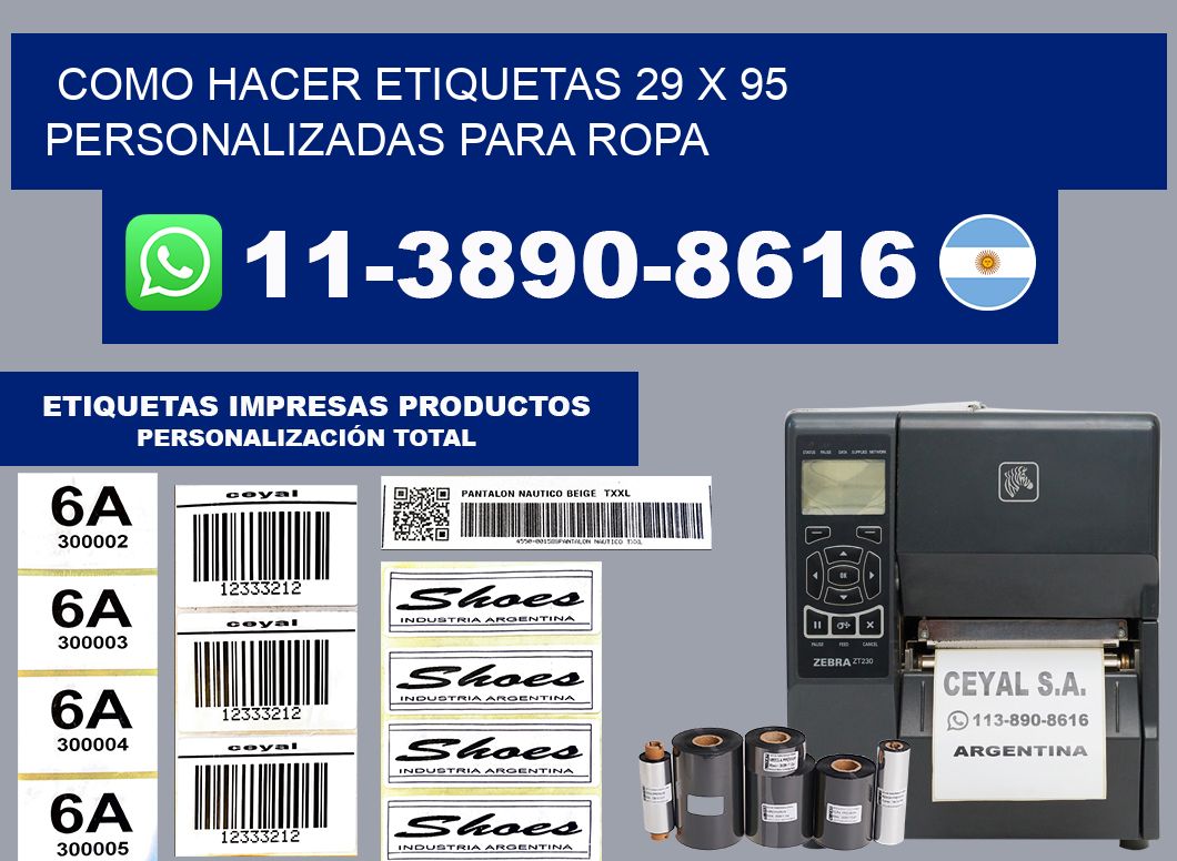 como hacer etiquetas 29 x 95 personalizadas para ropa