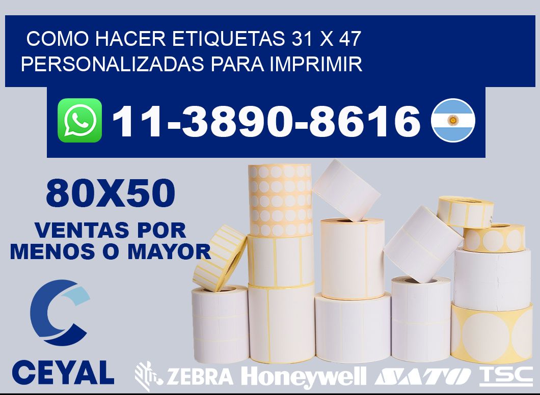 como hacer etiquetas 31 x 47 personalizadas para imprimir