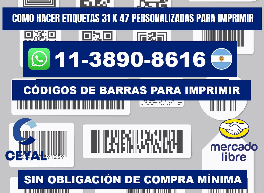 como hacer etiquetas 31 x 47 personalizadas para imprimir